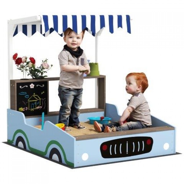 Medinė smėlio dėžė Automobilis